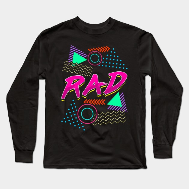 Rad 1980s Vintage Eighties Gift 80s Clothes For Women Men Long Sleeve T-Shirt by Proficient Tees